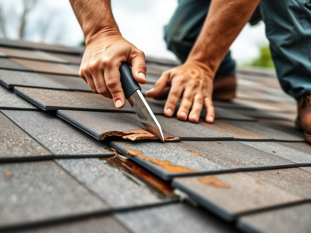 Roof repair Coeur d'Alene technician sealing damaged shingles